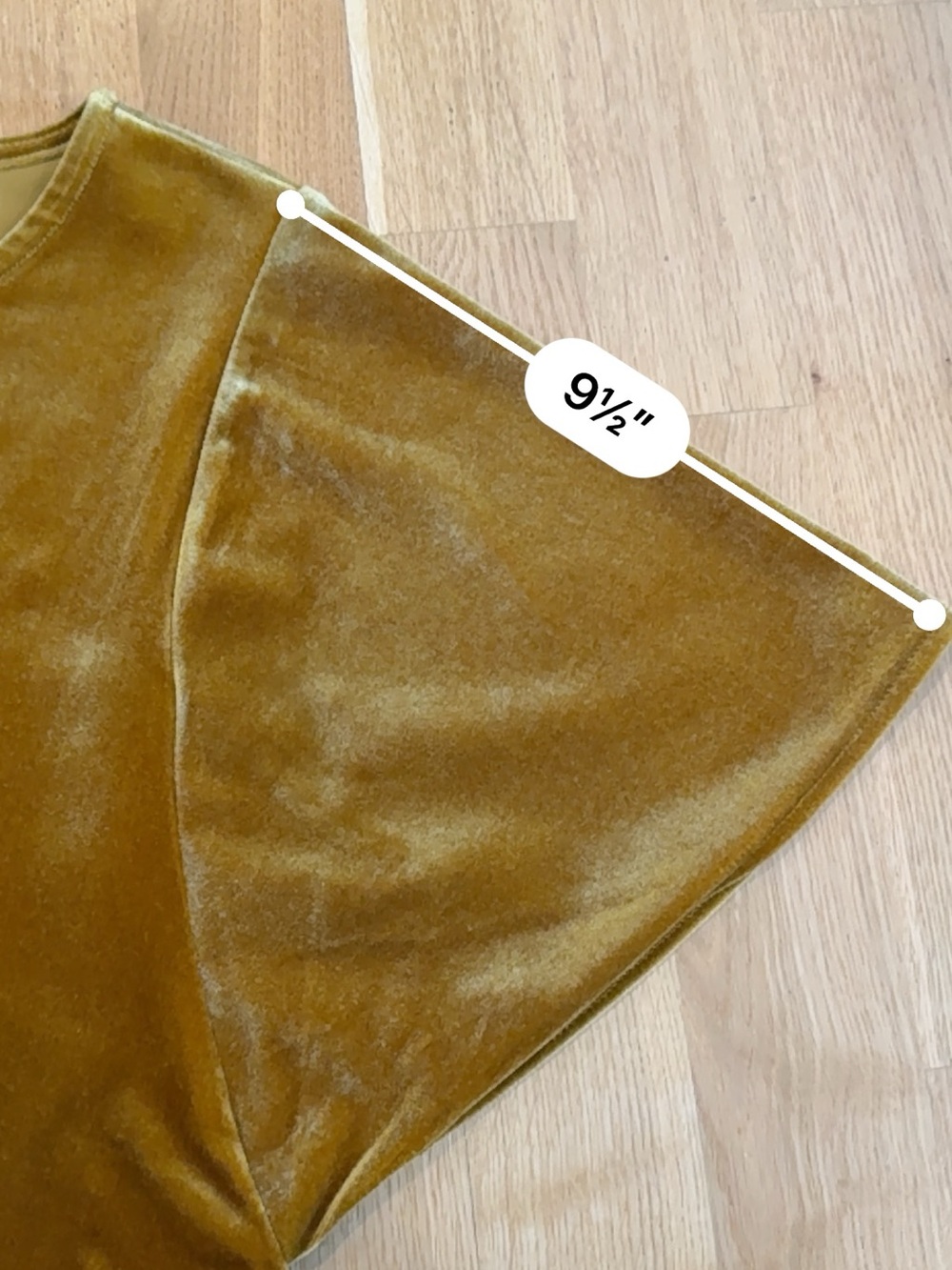 Madewell Velvet Short Sleeve Top in Mustard Gold - Picture 8 of 10